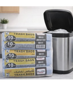 أكياس نفايات 10 جالون 10 ربطات 